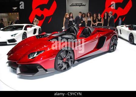 Lamborghini Aventador auf die 82 internationalen Autosalon in Genf, Schweiz, 7. März 2012. (CTK Foto/Jan Sadilek) Stockfoto