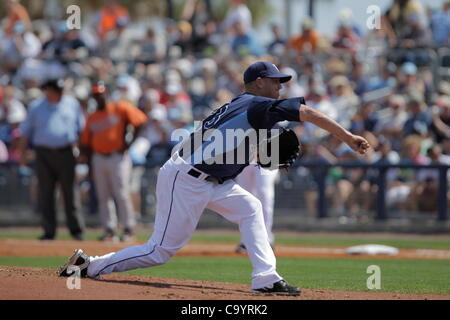 9. März 2012 - Port Charlotte, FL, USA - OT 351214 FOUN RAYS . Edmund D. Brunnen | Zeiten. (09.03.2012 Port Charlotte) Die Tampa Bay Rays spielte der Baltimore Orioles auf 9. März 2012 an Charlotte Sportpark in Port Charlotte. [EDMUND D. Brunnen, mal] (Kredit-Bild: © Tampa Bay Times/ZUMAPRESS.co Stockfoto