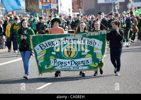 St Patricks Day Parade in Birmingham UK. Stockfoto