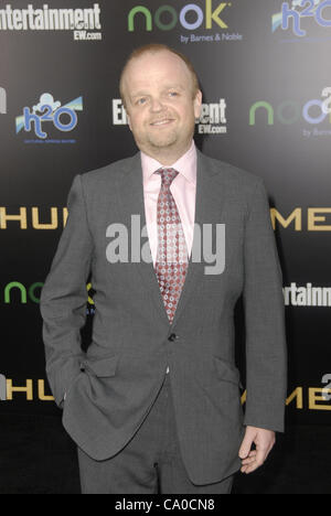 12. März 2012 - Los Angeles, Kalifornien, USA - Toby Jones Teilnahme an der Los Angeles-Premiere von "The Hunger Games" im Nokia Theatre L.A. Live in Los Angeles, Kalifornien am statt 12.03.12. 2012 (Kredit-Bild: © D. Long/Globe Photos/ZUMAPRESS.com) Stockfoto