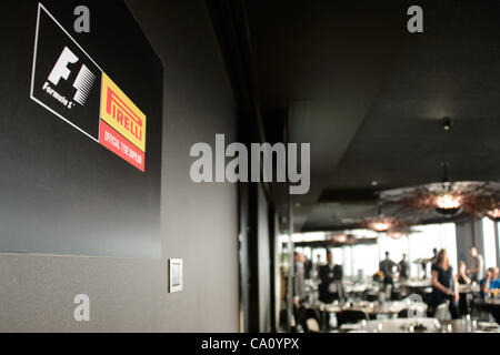 15. März 2012 - Melbourne, Victoria, Australien - Pirelli Media Briefing am Rialto Gebäude, 525 Collins Street vor dem Formel 1 Australian Grand Prix 2012 auf dem Albert Park Circuit in Melbourne, Australien. (Bild Kredit: Sydney Low/Southcreek/ZUMAPRESS.com ©) Stockfoto