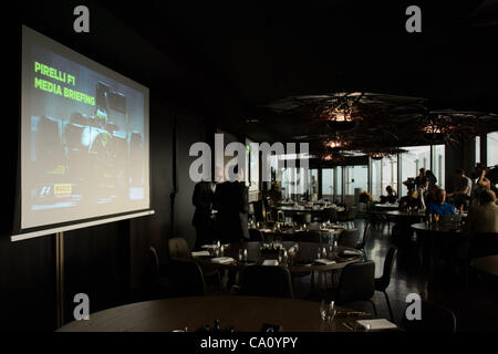15. März 2012 - Melbourne, Victoria, Australien - Pirelli Media Briefing am Rialto Gebäude, 525 Collins Street vor dem Formel 1 Australian Grand Prix 2012 auf dem Albert Park Circuit in Melbourne, Australien. (Bild Kredit: Sydney Low/Southcreek/ZUMAPRESS.com ©) Stockfoto