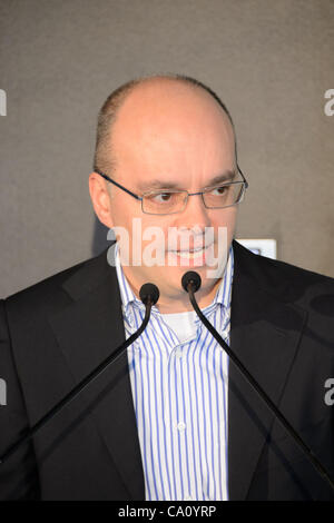 15. März 2012 - Melbourne, Victoria, Australien - Pirelli Asien Pazifik CEO Gregorio Borgo am Pirelli Media Briefing am Rialto Gebäude, 525 Collins Street vor dem Formel 1 Australian Grand Prix 2012 auf dem Albert Park Circuit in Melbourne, Australien. (Kredit-Bild: © Sydney Low/S Stockfoto