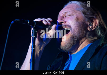 LINCOLN, CA - 16 März: Doug Gray mit der Marshall Tucker Band führt auf Thunder Valley Casino Resort in Lincoln, Kalifornien am 16. März 2012 Stockfoto