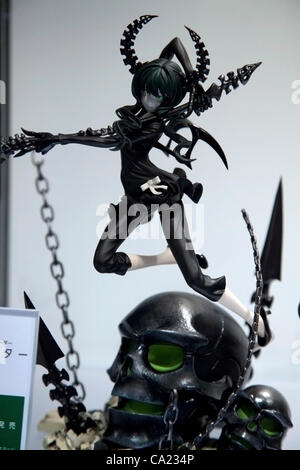 22. März 2012, Tokio, Japan - Figur der japanischen Animation Black Rock Shooter. Die Faust Werktag von der Tokyo International Anime Fair (TAF), 11. Jahrestag. Stockfoto