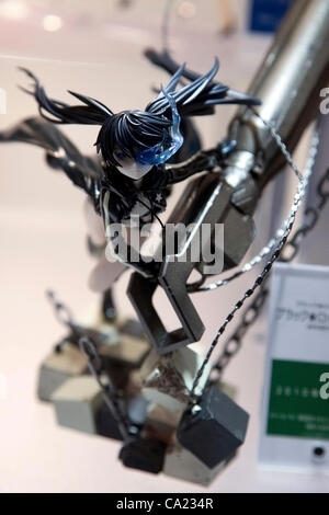 22. März 2012, Tokio, Japan - Figur der japanischen Animation Black Rock Shooter. Die Faust Werktag von der Tokyo International Anime Fair (TAF), 11. Jahrestag. Stockfoto