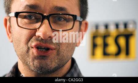 Russische Regisseur Andrey Zvyagintsev während der Pressekonferenz während der Febiofest Festival in Prag, Tschechische Republik, 26. März 2012. (Foto/Stanislav Zbynek CTK) Stockfoto