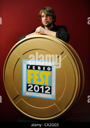 Schwedische Regisseur Ruben Östlund während der Pressekonferenz während der Febiofest Festival in Prag, Tschechische Republik, 26. März 2012. (Foto/Stanislav Zbynek CTK) Stockfoto