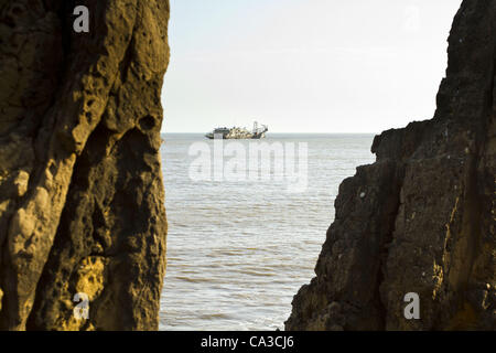 18. Mai 2012 - La Vela De Coro, Falcon, Venezuela - Las Piedras de Martin Strand (Playa Las Piedras de Martin), befindet sich in La Vela de Coro und zeichnet sich durch seine interessanten Felsformationen. La Vela de Coro, Falcon Staat, Venezuela. (Kredit-Bild: © Ricardo Ribas/ZUMAPRESS.com) Stockfoto