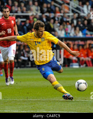 Stockholm 2012-06-05 Fußball Schweden Vs Serbia - im Bild Tobias Hysén- Stockfoto