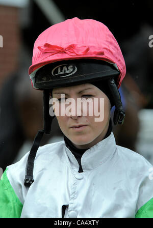 AMY SCOTT JOCKEY NOTTINGHAM RACECOURSE NOTTINGHAM ENGLAND 6. Juni 2012 Stockfoto