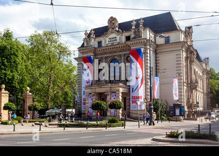 Wroclaw, Polen. Freitag, 8. Juni 2012. Die offiziellen Euro 2012 Tschechische Fanzone in Breslau, Stockfoto