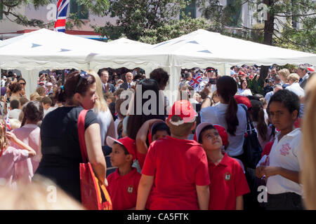 Gibraltar, Großbritannien. Montag, 11. Juni 2012. Prinz Edward, königliche Hoheit der Graf und Gräfin von Wessex besucht Gibraltar. Stockfoto