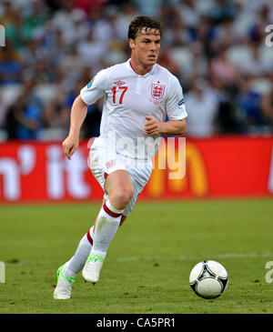 Englands Scott Parker während der UEFA EURO 2012-Gruppe D Fußball Spiel Frankreich gegen England im Donbass Arena in Donezk, Ukraine, 11. Juni 2012. Stockfoto