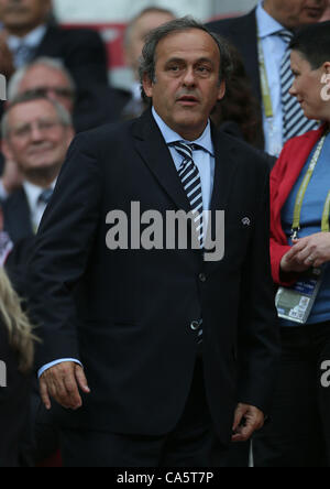 MICHEL PLATINI UEFA Präsident Nationalstadion Warschau 12. Juni 2012 Stockfoto