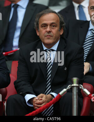 MICHEL PLATINI UEFA Präsident Nationalstadion Warschau 12. Juni 2012 Stockfoto