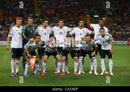 DEUTSCHEN TEAM Gruppe HOLLAND gegen Deutschland EURO 2012 METALIST Stadion Charkow UKRAINE UKRAINE 13. Juni 2012 Stockfoto