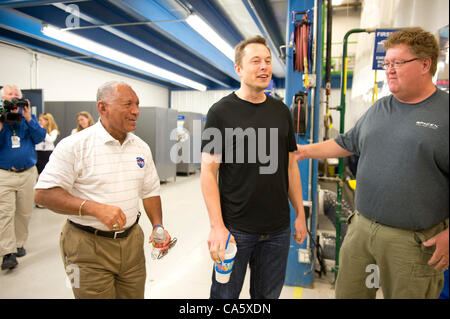 McGregor, Texas, wo ein Rakete Test stehen zum Himmel ragt, wird für zukünftige Tests von Privatfahrzeugen Launch von SpaceX verwendet werden. Stockfoto