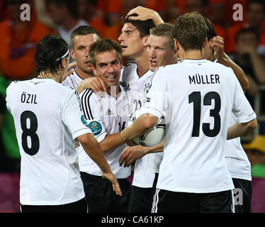 13.06.2012 Ukraine, Charkiw: Ukraine, Charkiw.  Deutsche Nationalmannschaft in der Gruppenphase European Football Championship match zwischen Teams aus den Niederlanden und Deutschland. Stockfoto