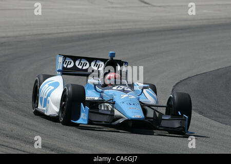 16. Juni 2012 - Milwaukee, Wisconsin, USA - IZOD Indycar Series, Milwaukee IndyFest, Milwaukee, WI, 15. / 16. Juni 2012, SIMON PAGENAUD, Schmidt/Hamilton Racing. (Kredit-Bild: © Ron Bijlsma/ZUMAPRESS.com) Stockfoto