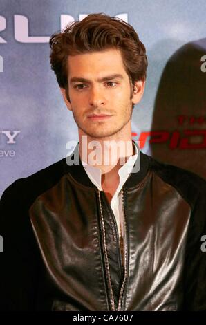 20. Juni 2012. Berlin, Deutschland. Andrew Garfield in The Amazing Spider-Man-Fototermin. Stockfoto