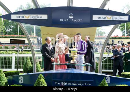 20. Juni 2012. Ascot, Großbritannien. Prinzessin Anne, Prinzessin Royal besucht Tag des Royal Ascot in Ascot Racecourse. Stockfoto