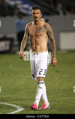 DAVID BECKHAM LA GALAXY CARSON LOS ANGELES Kalifornien USA 23. Juni 2012 Stockfoto