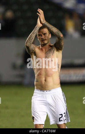 DAVID BECKHAM LA GALAXY CARSON LOS ANGELES Kalifornien USA 23. Juni 2012 Stockfoto