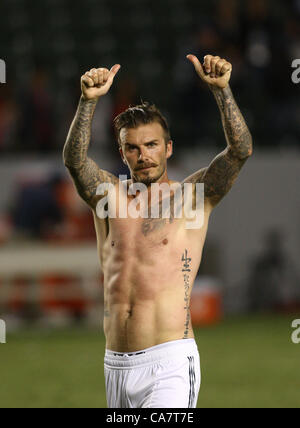 DAVID BECKHAM LA GALAXY CARSON LOS ANGELES Kalifornien USA 23. Juni 2012 Stockfoto