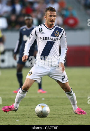 DAVID BECKHAM LA GALAXY CARSON LOS ANGELES Kalifornien USA 23. Juni 2012 Stockfoto