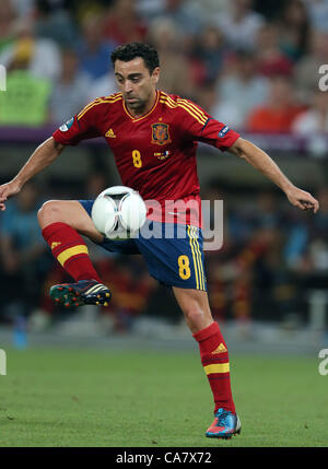 XAVI HERNANDEZ Spanien DONBASS ARENA Donezk UKRAINE 23. Juni 2012 Stockfoto