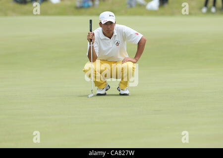 Hideki Matsuyama, 24. Juni 2012 - Golf: Japan Golftour Mizuno Open 2012, Finale Runde im JFE Setonaikai Golf Club, Okayama, Japan. (Foto von Akihiro Sugimoto/AFLO SPORT) [1080] Stockfoto