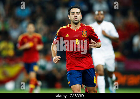 Xavi (ESP), 23. Juni 2012 - Fußball / Fußball: UEFA EURO 2012 Viertelfinal-Fußballspiel zwischen Spanien 2-0 Frankreich im Donbass Arena in Donezk, Ukraine. (Foto von D.Nakashima/AFLO) [2336] Stockfoto