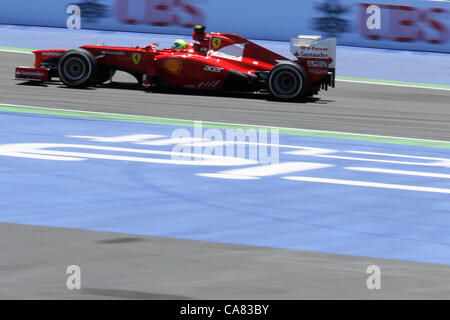 Europa-GP - Formel 1 - F1 - Valencia, Spanien - 24.06.2012 - Sonntag, Rennen - Felipe Massa Ferrari Stockfoto