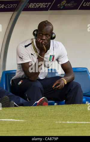 Mario Balotelli (ITA), 24. Juni 2012 - Fußball / Fußball: Mario Balotelli von Italien vor der UEFA EURO 2012 Viertelfinal-Match zwischen England 0(2-4) 0 Italien Olympiyskiy-Stadion in Kiew, Ukraine. (Foto von Maurizio Borsari/AFLO) [0855] Stockfoto