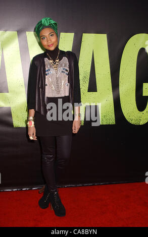 25. Juni 2012 - Hollywood, Kalifornien, USA - Yuna besucht die Premiere der '' wilden '' .at Village Theater in Westwood, Kalifornien am Juni 25,2012... 2012 (Kredit-Bild: © Phil Roach/Globe Photos/ZUMAPRESS.com) Stockfoto