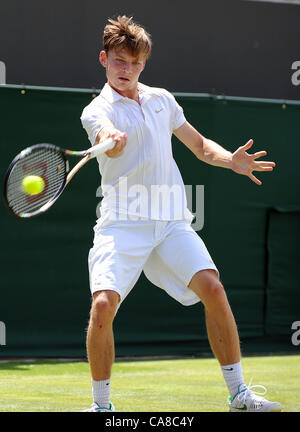 DAVID GOFFIN Belgien der ALL ENGLAND TENNIS CLUB WIMBLEDON LONDON ENGLAND 26. Juni 2012 Stockfoto