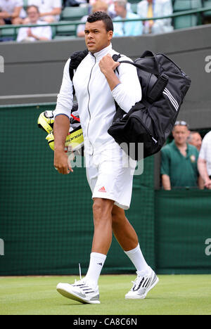 JO-WILFRED TSONGA Frankreich der ALL ENGLAND TENNIS CLUB WIMBLEDON LONDON ENGLAND 26. Juni 2012 Stockfoto