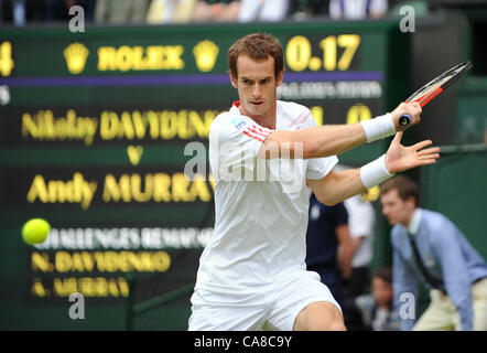 ANDY MURRAY Großbritannien der ALL ENGLAND TENNIS CLUB WIMBLEDON LONDON ENGLAND 26. Juni 2012 Stockfoto