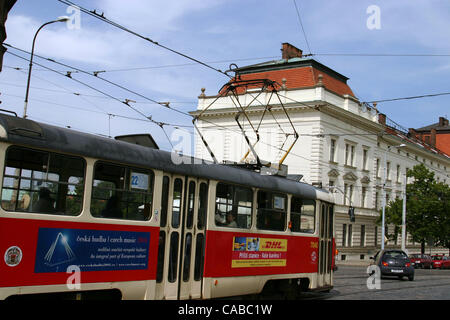 10. Juni 2004; Prag, Tschechische Republik; Straßenbahn, Prag. Stockfoto