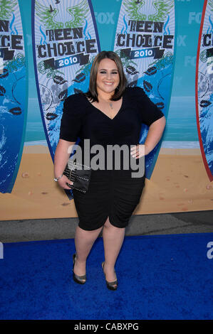 8. August 2010 statt - Hollywood, Kalifornien, USA - Nikki Blonsky während der 2010 TEEN CHOICE AWARDS, Ankünfte im Gibson Amphitheatre, am 8. August 2010, in Los Angeles... K66089MGE. (Kredit-Bild: © Michael Germana/Globe Photos/ZUMApress.com) Stockfoto