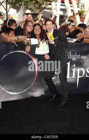 24. Juni 2010 - Los Angeles, Kalifornien, USA - KELLAN LUTZ, die Teilnahme an der Los Angeles Film Festival Premiere von "The Twilight Saga Eclipse'' Held in The Nokia Theater In Los Angeles, Kalifornien am 24. Juni 2010. 2010..K65245LONG(Credit Image: © D. Long/Globe Photos/ZUMApress.com) Stockfoto