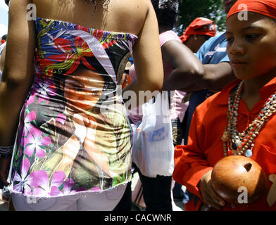 3. Juni 2010 - San Francisco de Yare, Miranda, Venezuela - feierte Dancing Devils Yare religiöse Festival den Tag des Corpus Christie in San Francisco de Yare, Miranda. (Bild Kredit: © Juan Carlos Hernandez/ZUMApress.com) Stockfoto