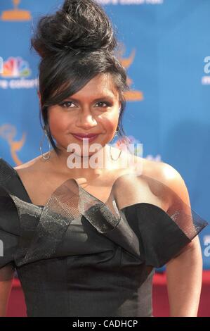 29. August 2010 - Los Angeles, Kalifornien, USA - 29. August 2010 - Los Angeles, Kalifornien, USA - Schauspielerin MINDY KAILING auf die 62. Primetime Emmy Awards im Nokia Theater, Los Angeles statt. (Kredit-Bild: © Paul Fenton/ZUMApress.com) Stockfoto