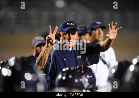 22. September 2010 beginnt der University of Texas San Antonio - San Antonio, TX, USA - Fußballprogramm Competitve Spiel im Jahr 2011 unter Cheftrainer Larry Coker, abgebildete Mittwoch, 22. September 2010 Farris-Stadion in San Antonio, TX. (Kredit-Bild: © Bahram Mark Sobhani/ZUMAPRESS.com) Stockfoto