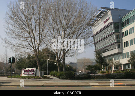 17. Februar 2008 - Los Angeles, Kalifornien, USA - Yahoo Unternehmenszentrale befindet sich in 701 First Avenue in Sunnyvale, Kalifornien.  Verschiedene Firmen interessieren wie Microsoft, Google und News Corp. als potenziell angesprochenen sich für Erwerb von Yahoo. (Kredit-Bild: © Scott Carson/ZUMA Press) Stockfoto