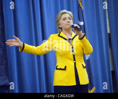 25. Januar 2008 hält - Columbia, South Carolina USA - Senatorin HILLARY CLINTON Presidential Campaign in The Jamil-Tempel befindet sich in Columbia.  Copyright 2008 Jason Moore. Obligatorische Credit: Jason Moore Stockfoto