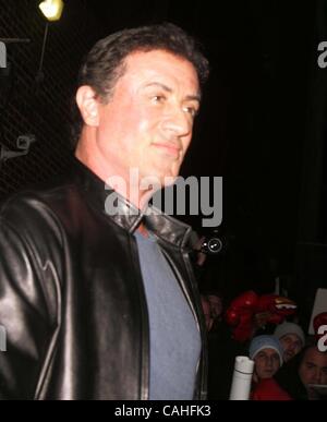 17. Januar 2008 - New York, New York, US - K56075RM. SYLVESTER STALLONE in einem TAPING '' der LATE SHOW mit DAVID LETTERMAN'' ED SULLIVAN Theater, NEW YORK New York 17.07.2008.  -2008. (Kredit-Bild: © Rick Mackler/Globe Photos/ZUMAPRESS.com) Stockfoto