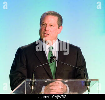 Ehemalige US-Vizepräsident Al Gore präsentiert seinen Film eine unbequeme Wahrheit zur Audienz im Westin Bayshore Hotel in Vancouver, British Columbia, 29. September 2007.    (UPI Photo/Heinz Ruckemann) Stockfoto