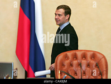 1. Vize-premier Dmitri Medvedev in der Regierung-Sitzung in Moskau Stockfoto